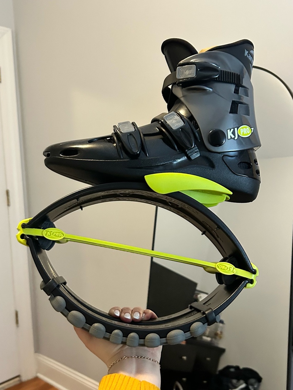 Kangoo Jumps Black/Yellow Boots Black with Neon Green Accents Rebound Boots